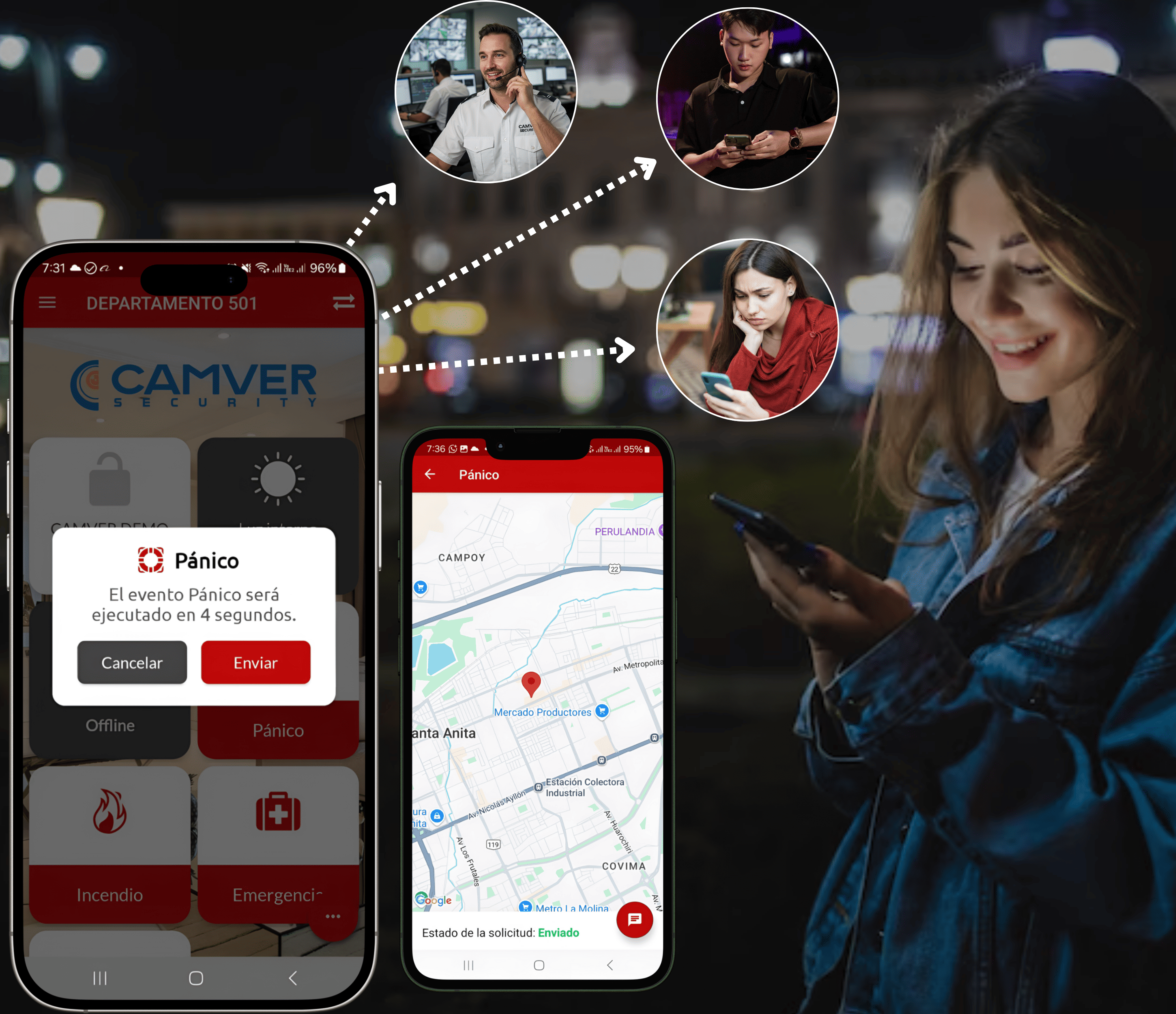 Aplicación móvil de Camver Security