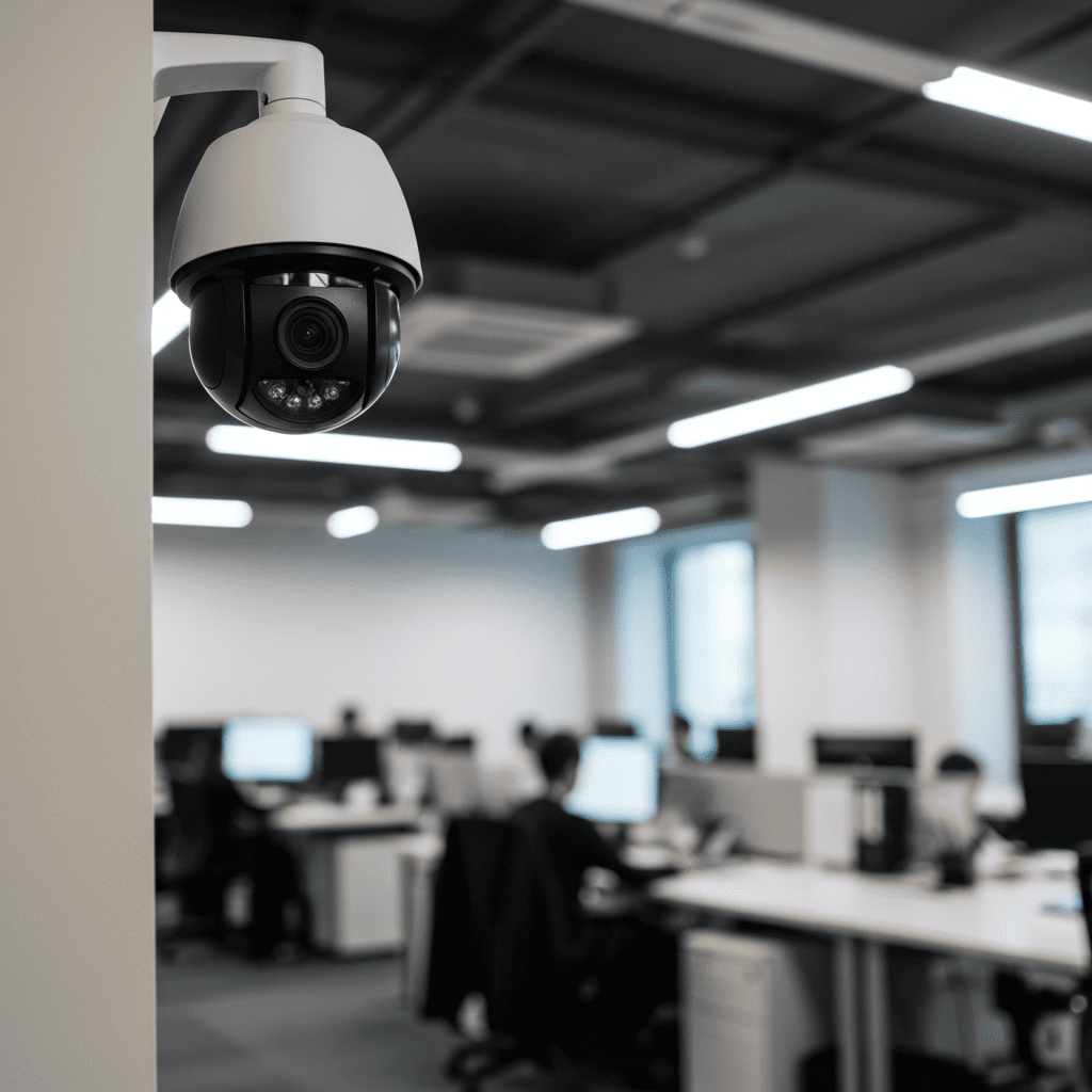 Empresas protegidas con cámaras de seguridad
