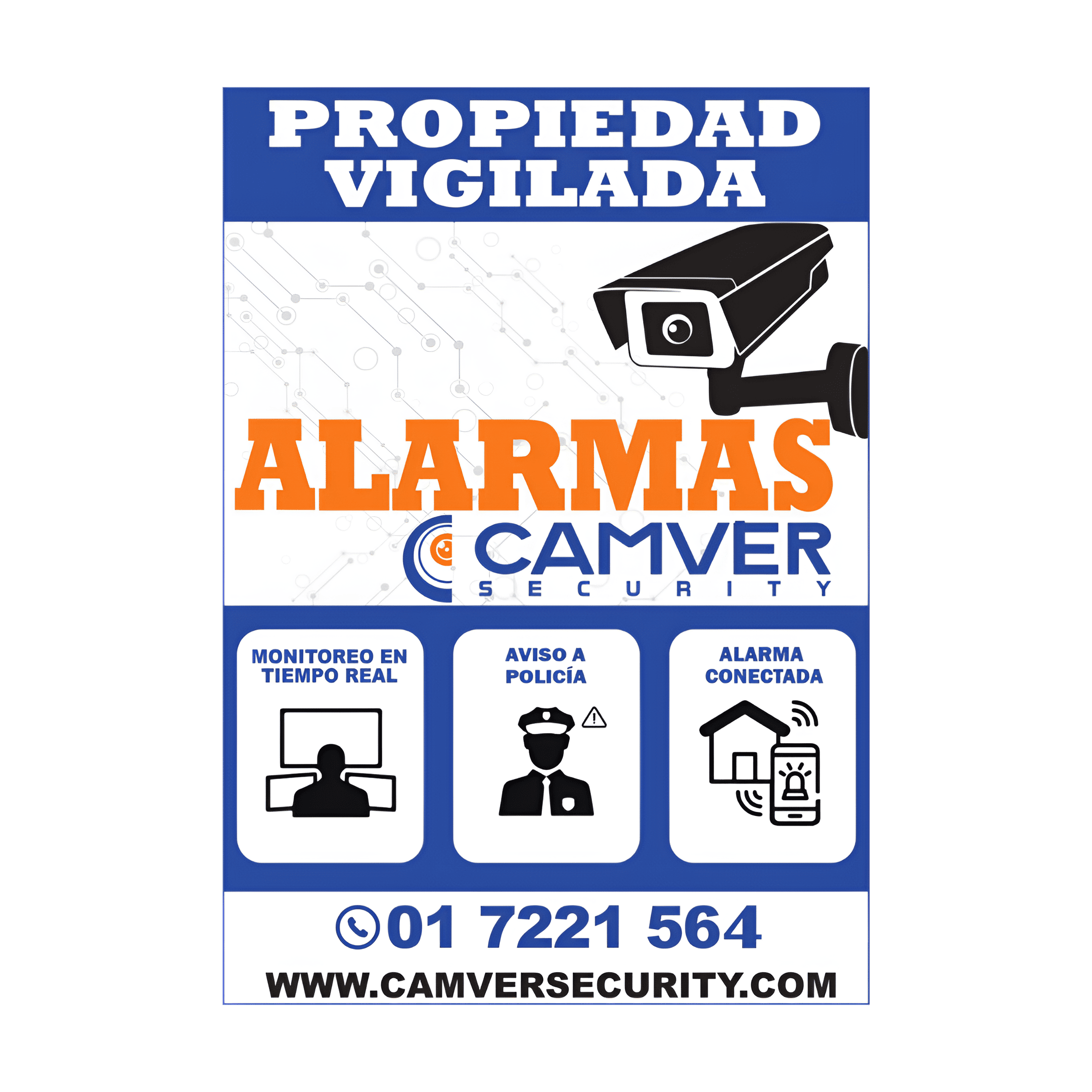 Placa disuasoria Alarma Zerovision
